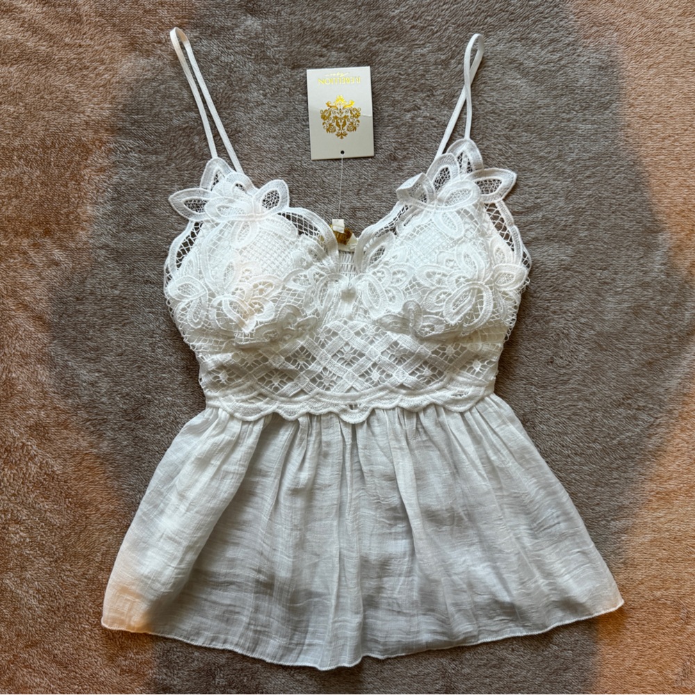 White Lacey Cami